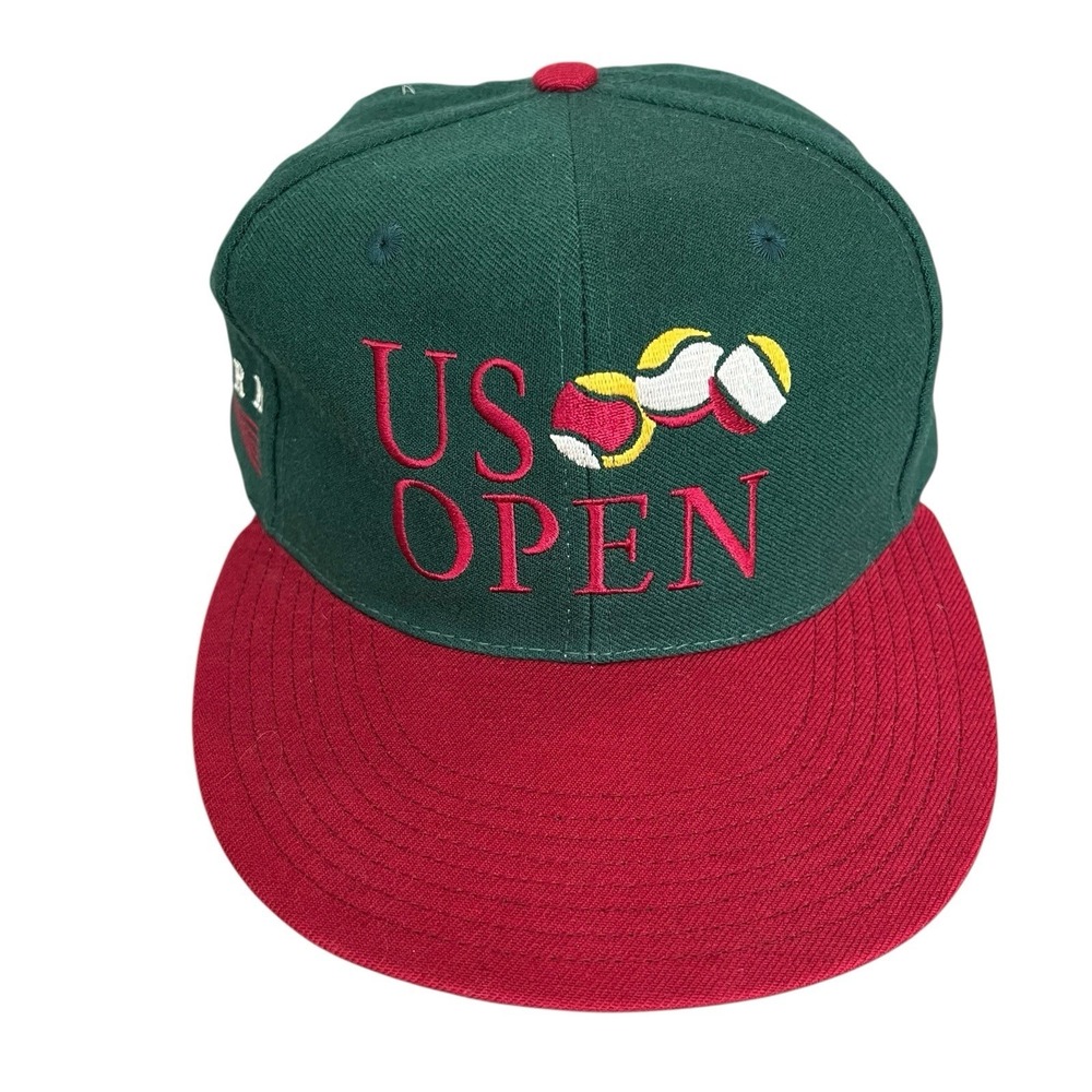 Vtg US Open Tennis Hat 1993 New York Snapback 90s Sampras Wool Blend Embroidered